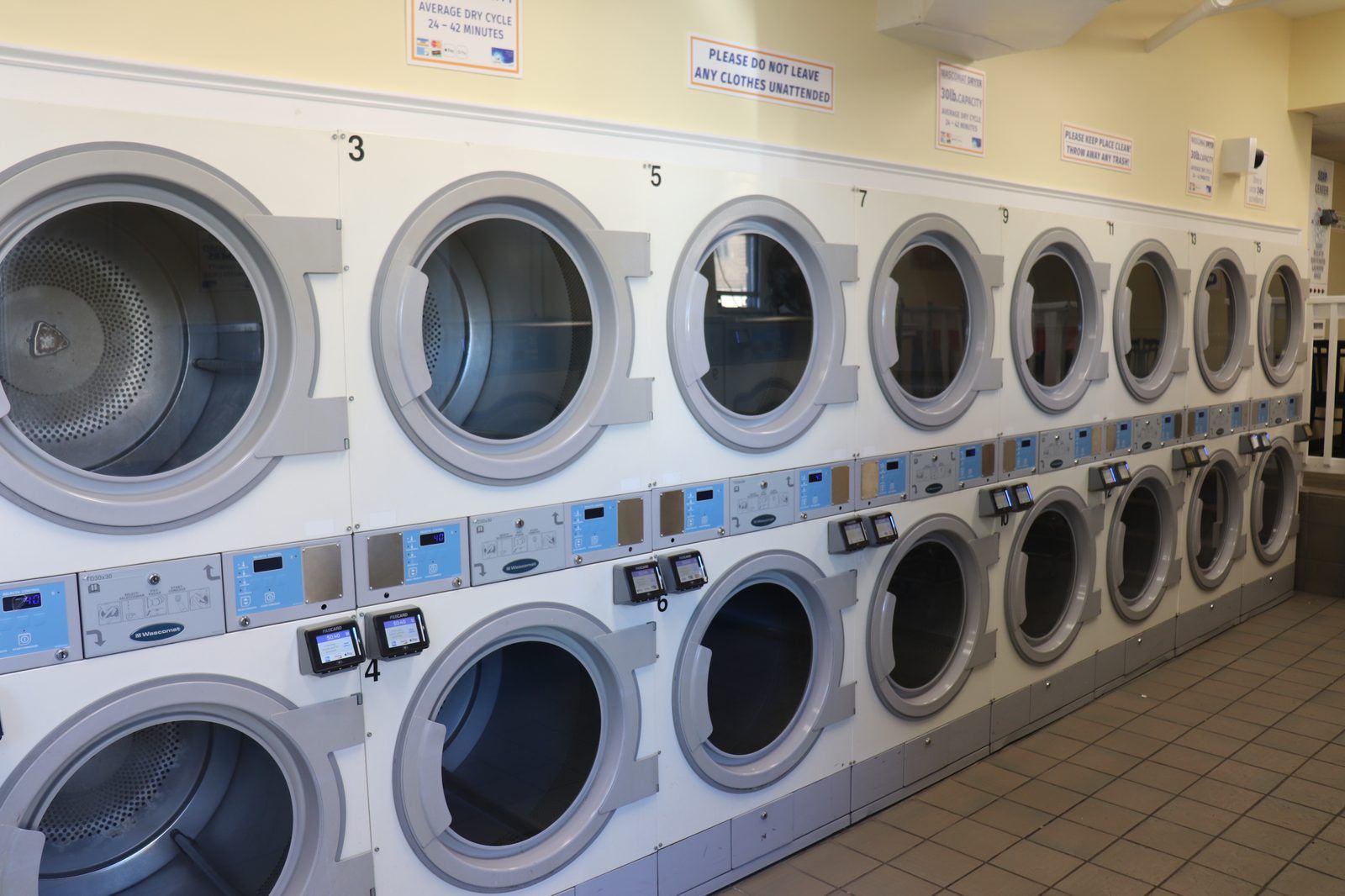Front-load washers with FasCard readers