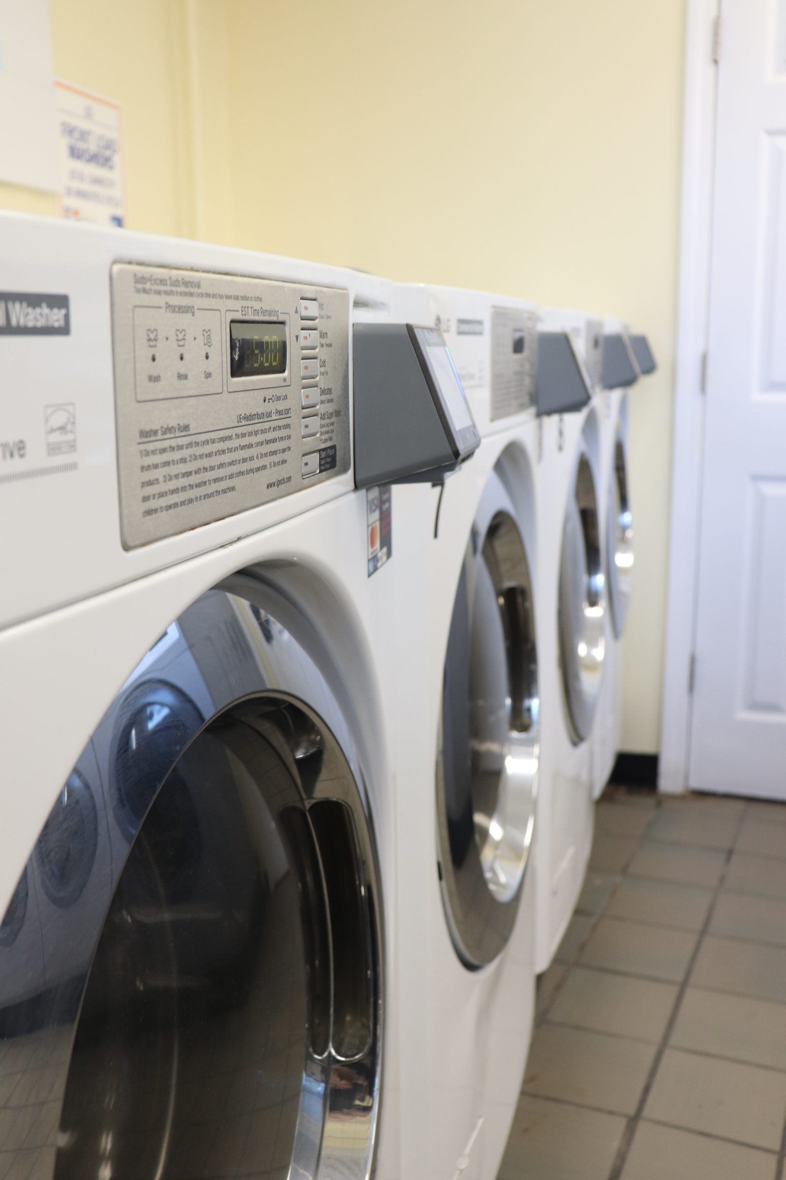 Multiple front-load washers in a row